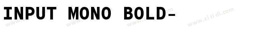 INPUT MONO BOLD字体转换